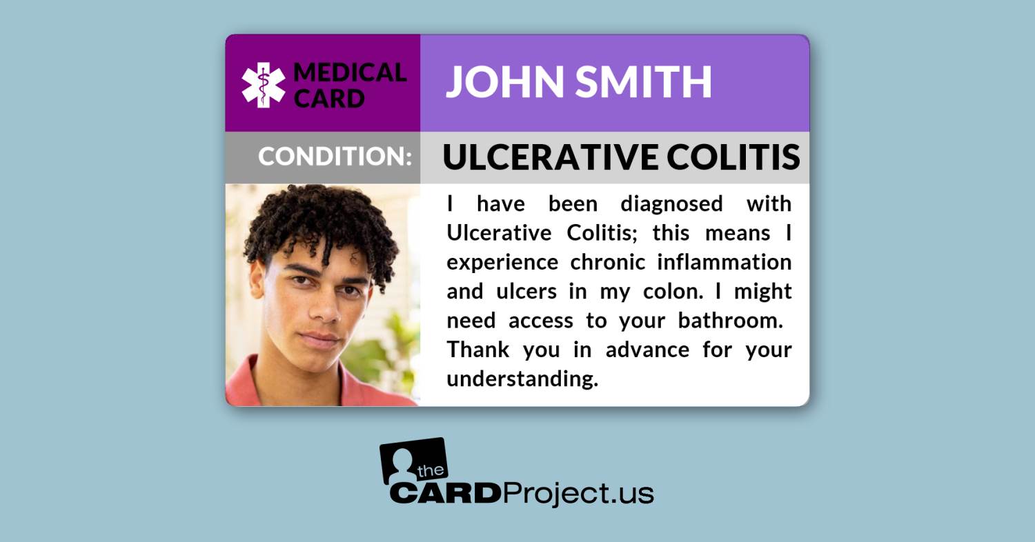 Ulcerative Colitis Photo Medical Card (FRONT)